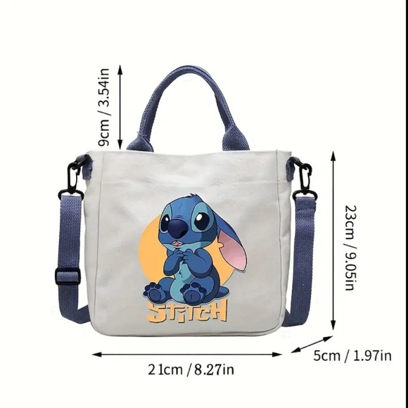 NEW| Disney Lilo & Stitch Small Crossbody Canvas Tote Bag - Picture 8 of 8